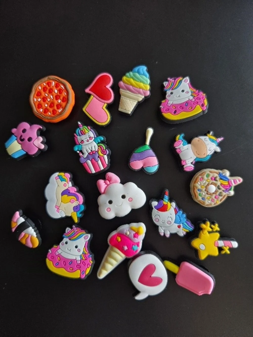 Kids Unicorn & Ice Cream Jibbitz for Crocs (20 total)